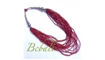 Beads Multi Strands Necklaces Handmade